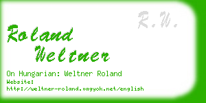 roland weltner business card